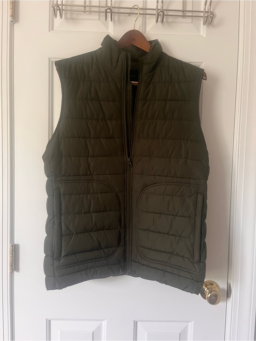 Banana Republic Olive Quilted Puffer Vest